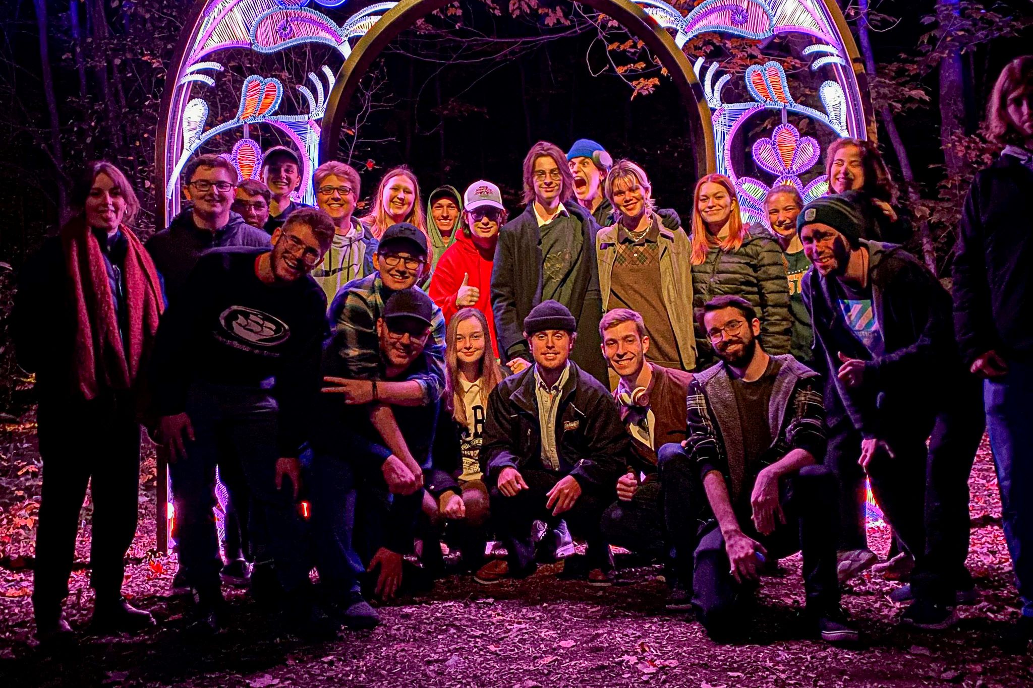 Les étudiants en Histoire et civilistaion au Cégep de Lévis à Onhwa Lumina, à Wendake.